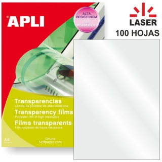 Transparencias impresora laser Apli, Apli